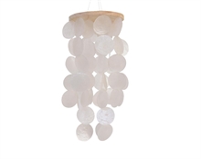 DECORAZIONE DA APPENDERE CON PENDENTI BIANCHI H36X14,5 CM