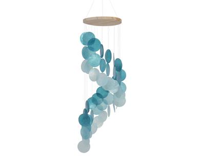 DECORAZIONE DA APPENDERE BLU H.56X14,5 CM