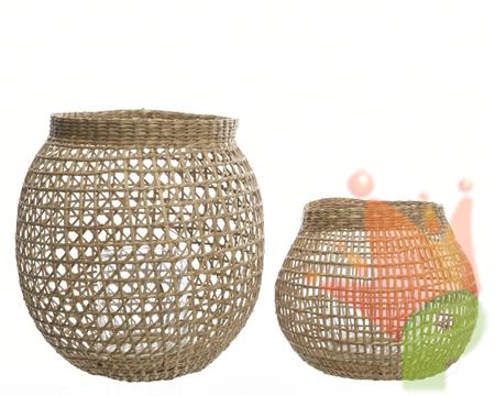 LANTERNA COLORE NATURALE H.29X25 CM