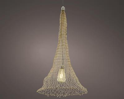 LAMPADA SOLARE A SOSPENSIONE CON RETE H.60X36,5 CM