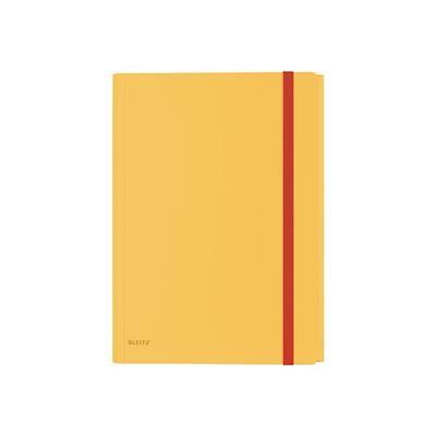 CARTELLA 3 LEMBI GIALLO CON ELASTICO E TASCA LEITZ