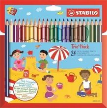 PASTELLI TRIO MAXI STABILO ASTUCCIO 24 COLORI + TEMPERINO