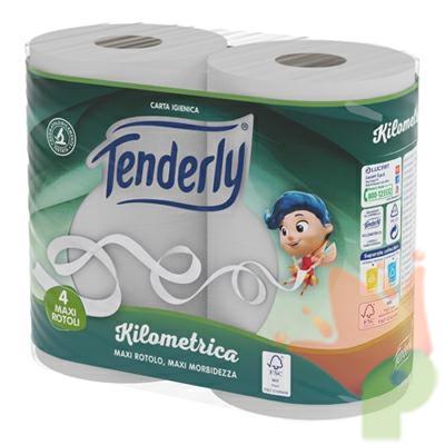 CARTA IGIENICA TENDERLY KILOMETRICA 4PZ