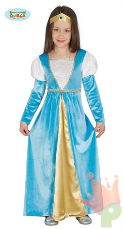 COSTUME DAMA MEDIEVALE BAMBINA 7-9 ANNI