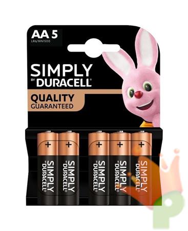 DURACELL SIMPLY STYLO AA X5
