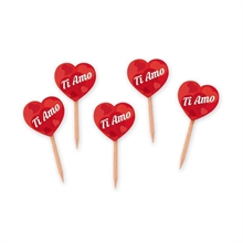 CANDELINE 25 PICKS SAGOMATI TI AMO 4X7 CM