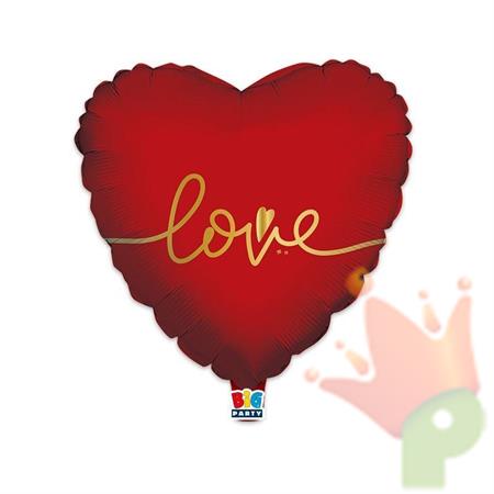 PALLONCINO MYLAR LOVE ORO 45 CM 18 INCH