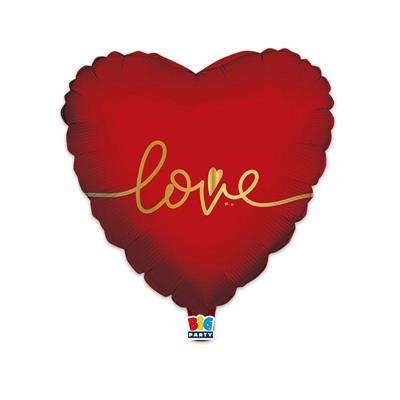 PALLONCINO MYLAR LOVE ORO 45 CM 18 INCH