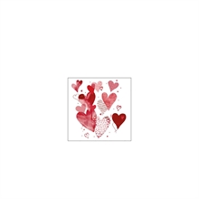 TOVAGLIOLI WITH LOVE RED 25X25 CM 20 PZ