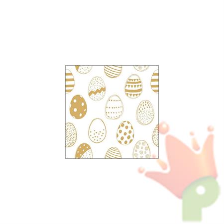 TOVAGLIOLI UOVA DI PASQUA ORO 33X33 CM 20 PZ