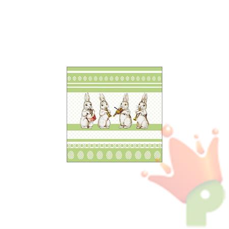 TOVAGLIOLI EASTER MUSIC GREEN 33X33 CM 20 PZ