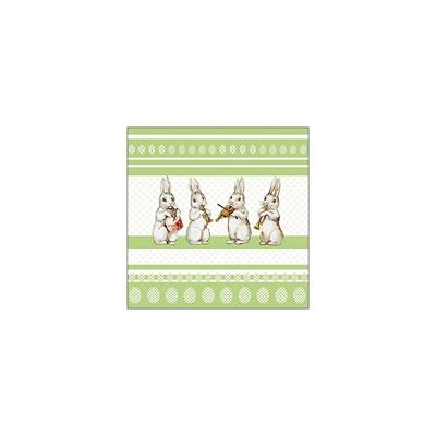 TOVAGLIOLI EASTER MUSIC GREEN 33X33 CM 20 PZ