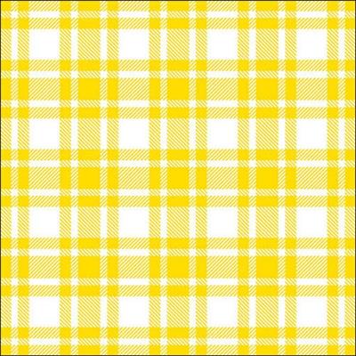 TOVAGLIOLI MOTIVO QUADRI GIALLO 33X33 CM 20 PZ