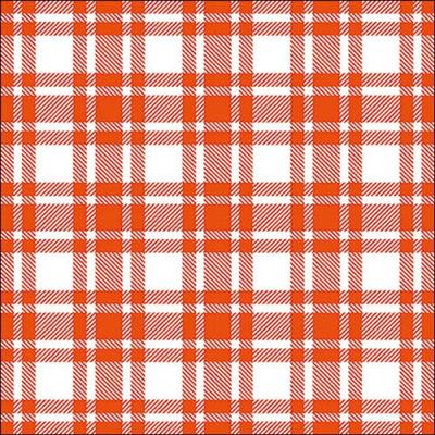 TOVAGLIOLI MOTIVO QUADRI ARANCIONE 33X33 CM 20 PZ