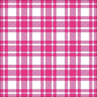 TOVAGLIOLI MOTIVO QUADRI ROSA 33X33 CM 20 PZ