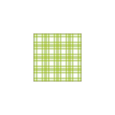 TOVAGLIOLO MOTIVO QUADRI VERDE 33X33 CM 20 PZ
