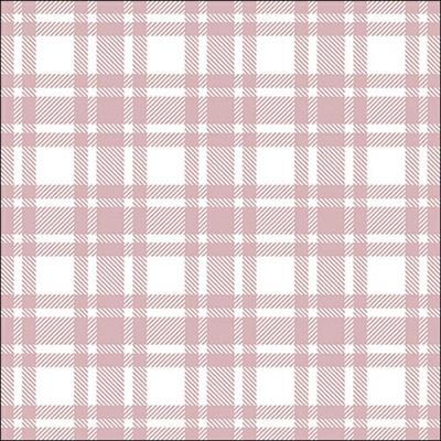TOVAGLIOLI MOTIVO QUADRI ROSA PASTELLO 33X33 CM 20 PZ