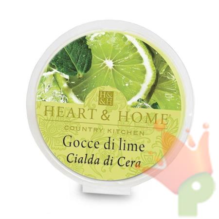 CIALDA IN CERA DI SOIA HEART & HOME 26 G GOCCE DI LIME