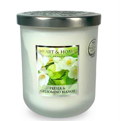 CANDELA HEART & HOME 115 G FRESIA E GELSOMINO BIANCO