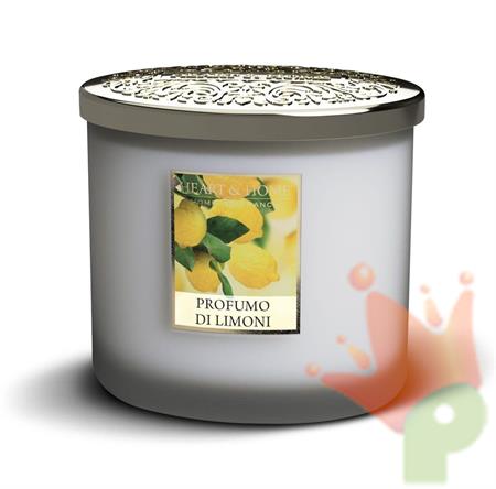 CANDELA HEART & HOME 220 G 2 STOPPINI PROFUMO DI LIMONI