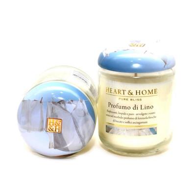 CANDELA HEART & HOME 310 G PROFUMO DI LINO