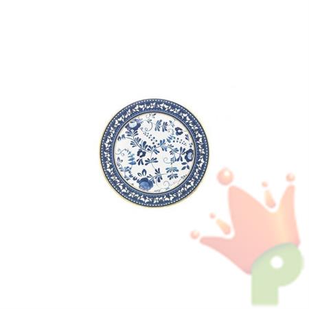 PIATTO FONDO BLU GRACE 24 CM 8 PZ
