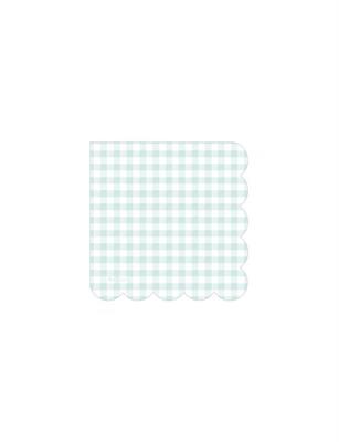 TOVAGLIOLI CON SMERLO VICHY MINT 33X33 CM 16 PZ
