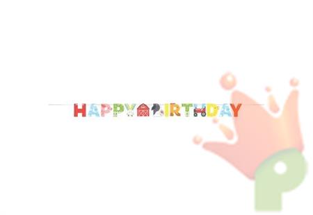 FESTONE HAPPY BIRTHDAY ANIMALI FATTORIA 15,2 CM X 2,53 MT