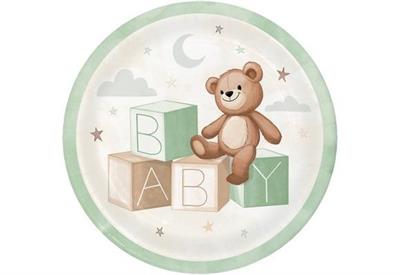 PIATTI IN CARTA BABY ORSETTO 23 CM 8 PZ