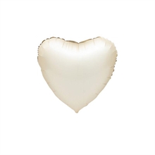 PALLONCINO MYLAR CUORE AVORIO 45 CM