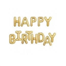 PALLONCINO MYLAR HAPPY BIRTHDAY ORO 40 CM