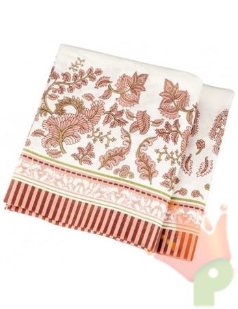 TOVAGLIA EFFETTO TESSUTO 140X240 DECORO ROSA