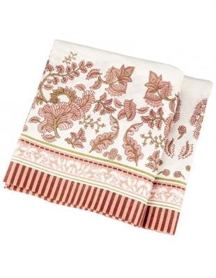 TOVAGLIA EFFETTO TESSUTO 140X240 DECORO ROSA