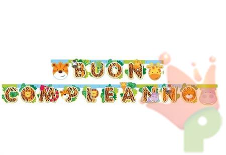 FESTONE ANIMALI GIUNGLA BUON COMPLEANNO