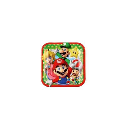 PIATTI SUPER MARIO 17,7 CM 8 PZ