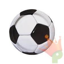 PIATTI DI CARTA PALLONE CALCIO 8 PZ 18 CM