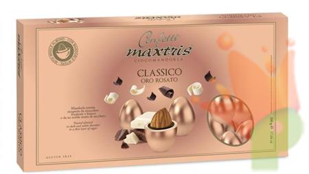 CONFETTI MAXTRIS ORO ROSA LUXURY MANDORLA CIOCCOLATO 500 GR