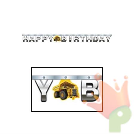 FESTONE HAPPY BIRTHDAY VEICOLI DA COSTRUZIONE 2,4 MT