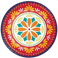 PIATTI IN CARTA FIESTA POTTERY 8 PZ 18 CM