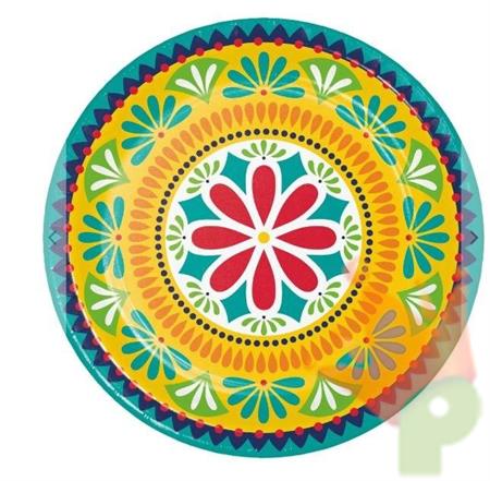 PIATTI IN CARTA FIESTA POTTERY 22 CM 8 PZ