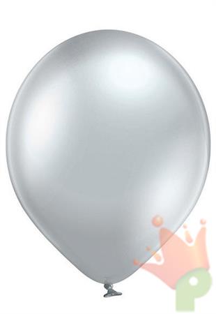PALLONCINO 12INCH 30 CM GLOSSY SILVER 50 PZ