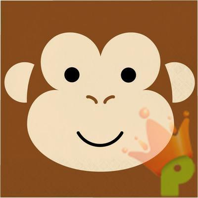 TOVAGLIOLI 33X33 MONKEY ANIMAL FACES 16 PZ