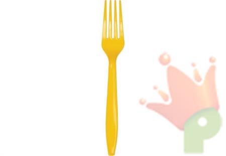FORCHETTA 18 CM GIALLO 24 PZ