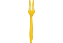 FORCHETTA 18 CM GIALLO 24 PZ
