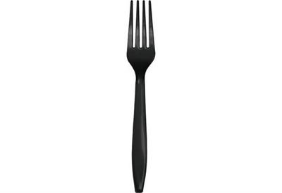 FORCHETTA 18 CM NERO 24 PZ