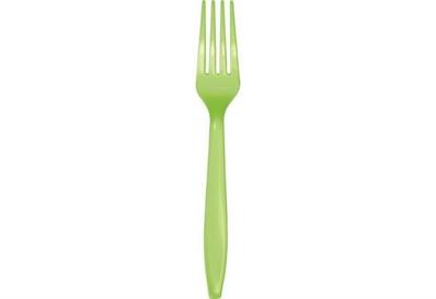 FORCHETTA 18 CM VERDE LIME 24 PZ