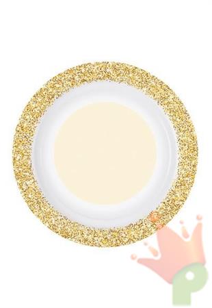 PIATTI GLITTER ORO 18 CM 8 PZ