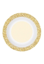 PIATTI GLITTER ORO 26 CM 8 PZ