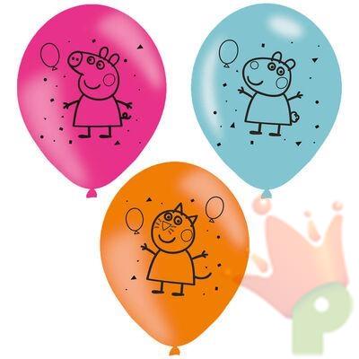 PALLONCINI LATTICE PEPPA PIG 9 INCH 23 CM - 6 PZ