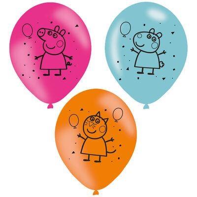 PALLONCINI LATTICE PEPPA PIG 9 INCH 23 CM - 6 PZ